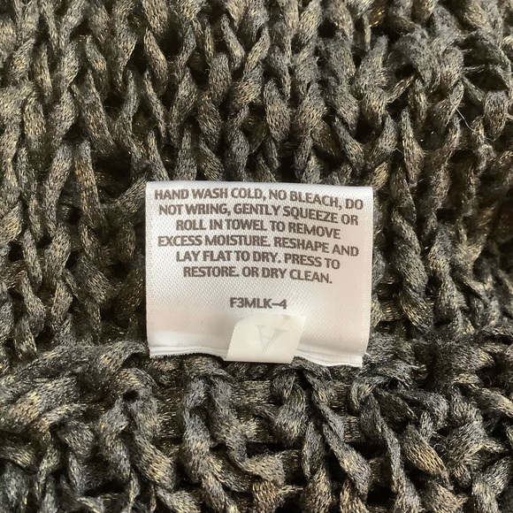 EILEEN FISHER Bronze Shimmer Knotted Open Twist Pullover Size M - Picture 13 of 14